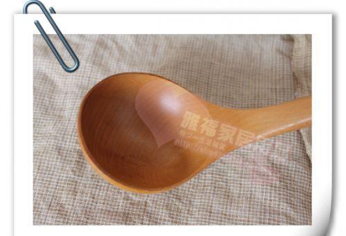 雅福家居 厂家直销 日式原木有勾木油勺 汤勺 木质出口家居用品